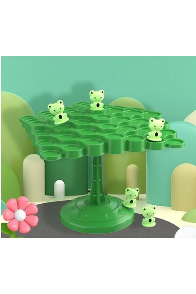 Flippy Interactive Game, Flippy, Balanced Frogs, +3 Years, 50 Pawns, 14 x 7 x 14 cm, Green