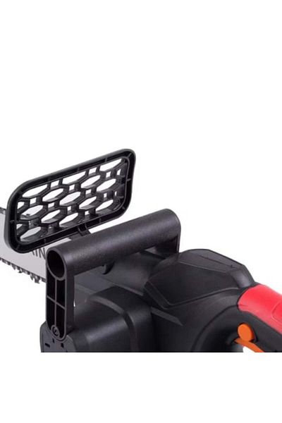 chain Drujba electrica cu lant, cu 2 acumulatori, 1200 W, lama 30 cm, 4200 rpm, negru cu rosu