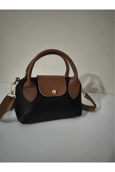ateş3434 Women's Small Size Hand and Shoulder Bag with Faux Leather Handle