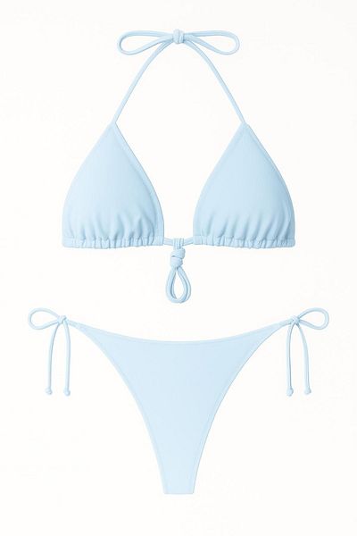 HAKKE Tie-Up Triangle Bikini Set