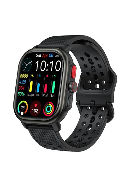 OEM Ceas Smartwatch Unisex TWINKLER TKY-P106, 2.06" AMOLED, LED, BT 5.3, GPS, FitCloudPro, Negru