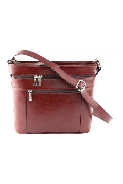 Magazinul de genti Women's Genuine Leather Handbag, Model 262, Bordeaux