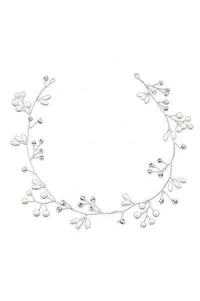 Aptel Diadema nunta, cu perle, plastic, 50 cm