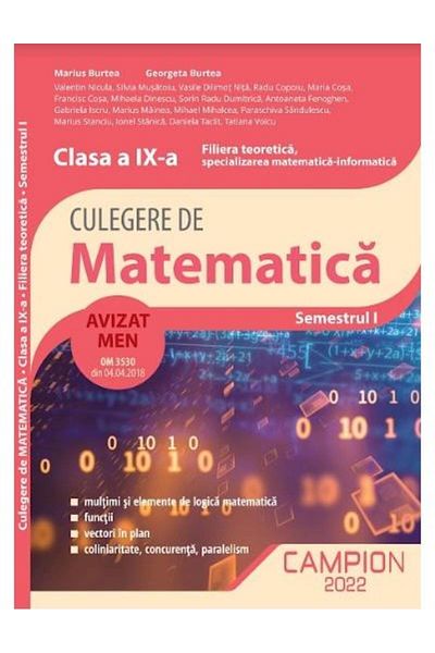 Editura Campion Mathematics collection. Grade 9. Semester 1.