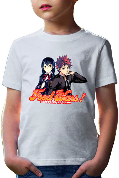 OEM Food Wars Souma Megumi School Competition Kids T-shirt