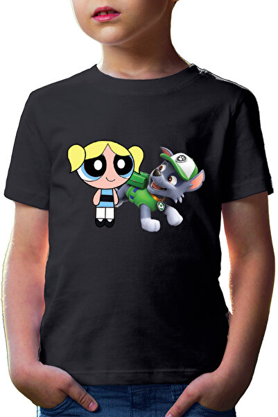 OEM Tricou copii The Powerpuff Girls Bubble Paw Patrol Happy