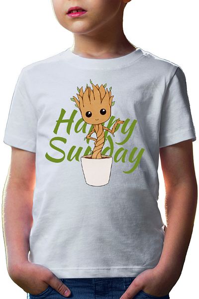 OEM Tricou copii Baby Groot Sunday Happy Marvel DC Happy Smile