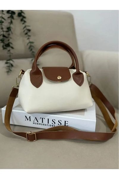 ateş3434 Women's Small Size Hand and Shoulder Bag with Faux Leather Handle