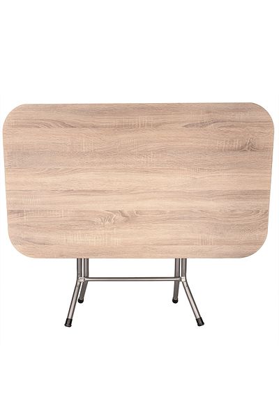 Z-Tools Folding table with mdf top, dimensions 70x120x73 cm + 6 x folding kitchen chairs ZLN2531_STEJAR_6S