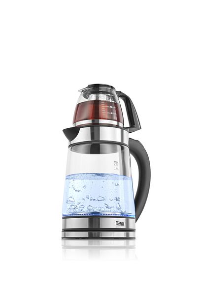 JANO Electric Glass Tea Kettle Set – 1.8L – 2200W