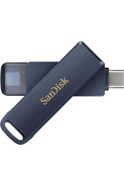 SanDisk محرك أقراص الهاتف Ixpand سعة 128 جيجابايت SDIXD0N-128G-GN6NE iPhone وذاكرة فلاش USB من النوع C