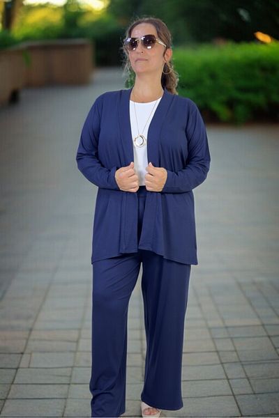 yagmurberen FUL CUT FLEXIBIL BUMBAC ȚESUT DE VARĂ JACĂ GOLĂ PENTRU GOLĂ PANTALON ELASTIC LA TAILĂ SET DE DUBLĂ MĂRIME MARE