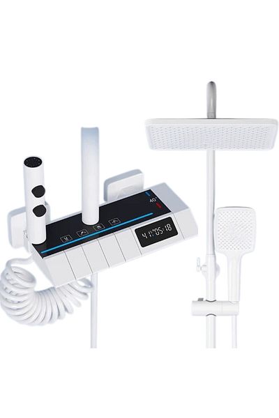 SMART GADGETS C&A Coloană de duș completă cu afișaj digital al temperaturii, lumini LED, duș detașabil și
