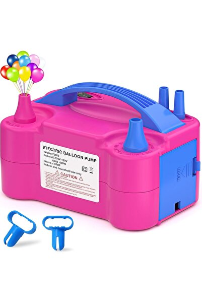 LEVCO Pompa Electrica pentru Umflat Baloane, Compact si Usor de Utilizat, cu Functie de Siguranta si Duze