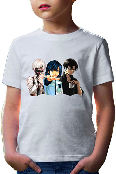 OEM Παιδικό μπλουζάκι Hikaru no Go Attack on Titan Levi Tokyo Ghoul Kaneki Ak...
