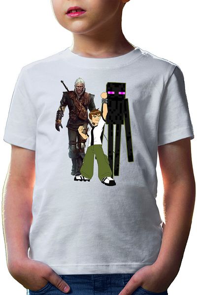 OEM Tricou copii Ben 10 Watch Minecraft Enderman Witcher Gerald Sword