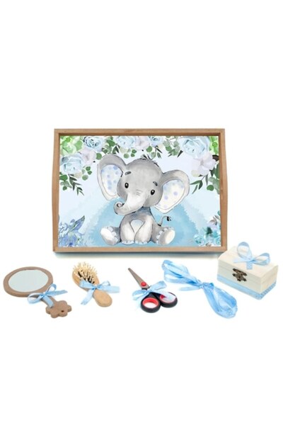 OEM Tavita mot, 6 piese, Model 'Dulce Elefantel', 35x20cm, Multicolor