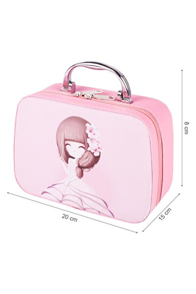SOLTOY Trusa Make-up pentru fetite Lady SOLTOY®, Lampa uscare unghii, multiple accesorii, cutie de depozitare