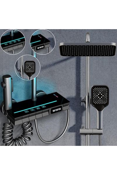 SMART GADGETS C&A Smart Shower Column with LED Display and Thermostatic Control