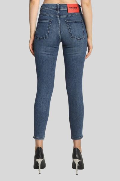 HUGO Slim Fit Kadın Jean Pantolon Mavi 420