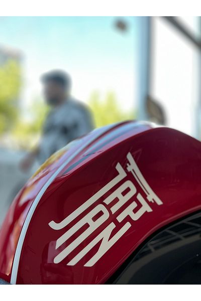 Banxtre Culoare albă în formă de scris japonez pentru motor-mașină-cască (15CMx8,5CM)