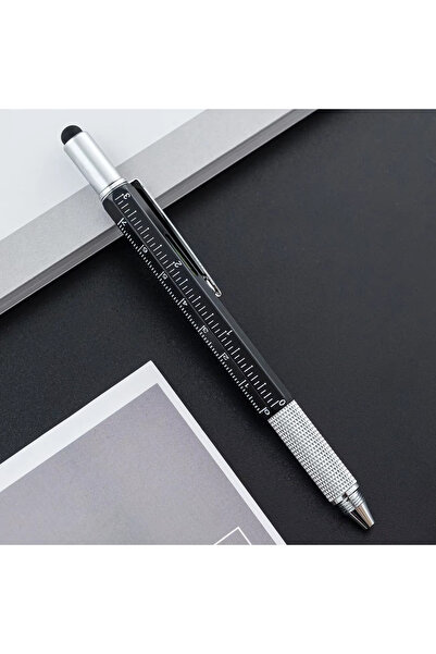 Microcase Çok Fonksiyonlu Su Terazili Cetvelli Tornavidalı Mühendis Kalemi - AL5172