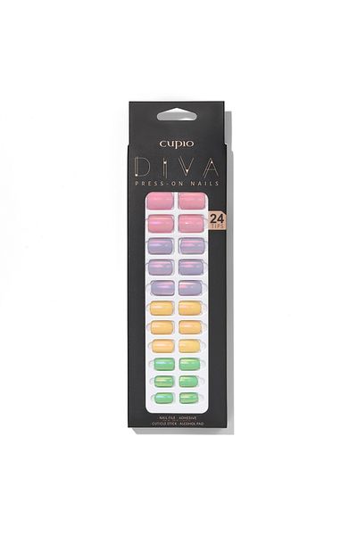 Cupio Σετ ψεύτικων νυχιών Diva - Pastel Mirror