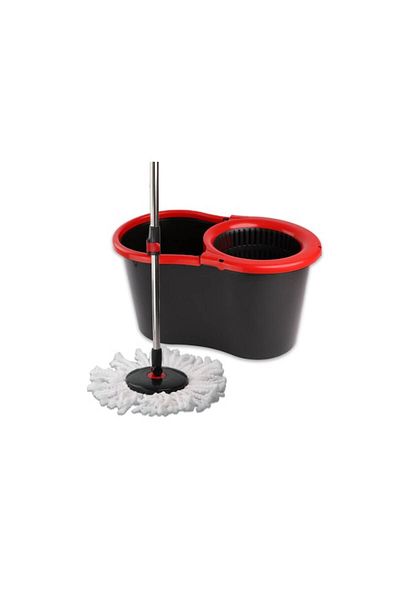 Nova Home Promotional Set: Bucket with Spinner, Rotary Mop, Telescopic Metal Handle, 360-degree Mop Rotation,