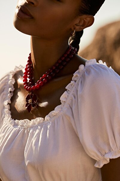 Bershka Short sleeve cropped blouse