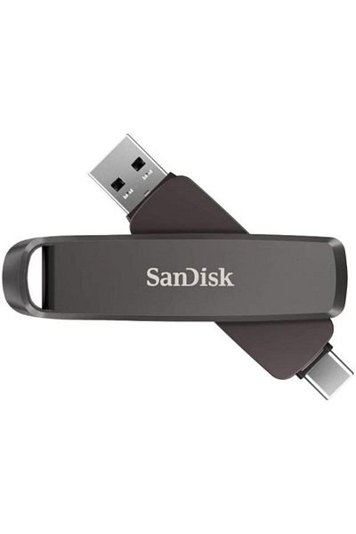 SanDisk محرك أقراص Extreme PRO مزدوج 1 تيرابايت SDDDE1-1T00-G46 بسرعة 1000 ميجابايت/ثانية USB وذاكرة فلاش من النوع C