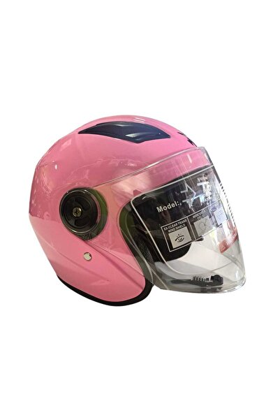 Ece GÜNEŞ VİZÖRLÜ AÇIK MOTOSİKLET KASKI (PEMBE)