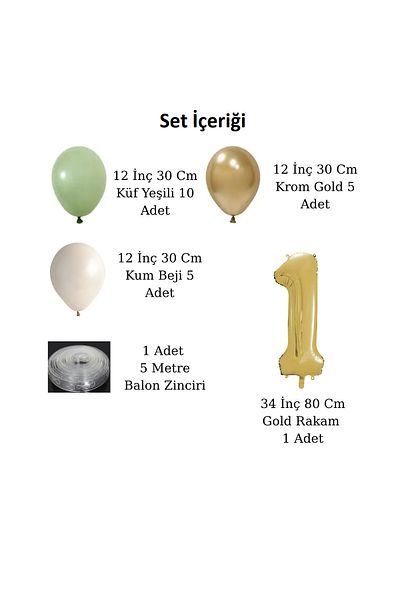 tedaks 9 Years Old Retro Mildew Green Chrome Gold Sand Beige Balloon Set Gold Number Birthday Balloon Stylish Party Ornament