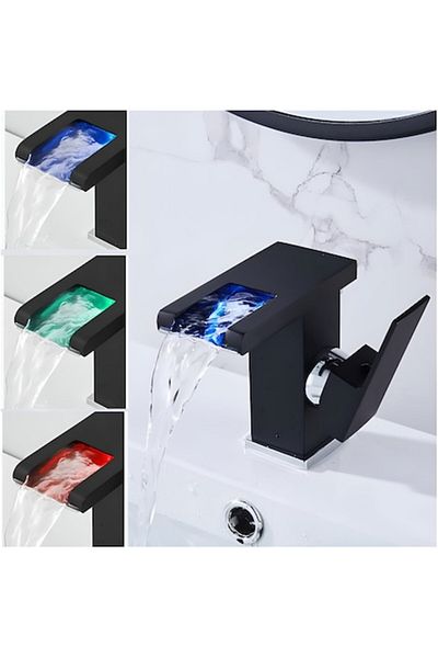 SMART GADGETS C&A Baterie Cascade cu LED RGB, Negru, Înălțime 12,5 cm