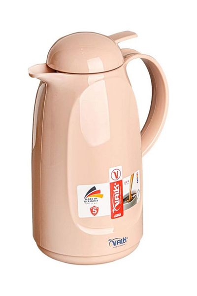 Valk Double Wall Glass Anti-Leakage Wide Mouth Vacuum Flask with Push Cover 1 Liter
