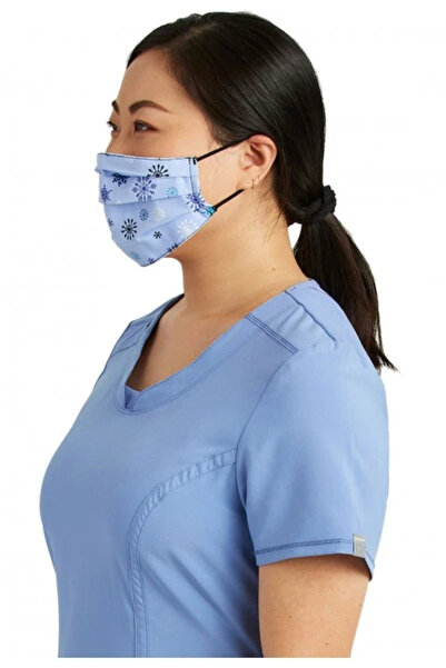 Cherokee UNIFORMS Reversible Protective Mask - Let It Sno / Petite Geo | Cherokee Mask Size: One Size