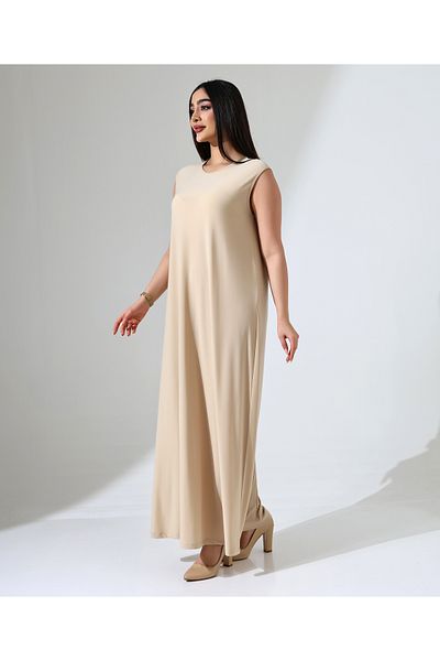 Fi'l Arz Fashion Long Zero Sleeve Dress
