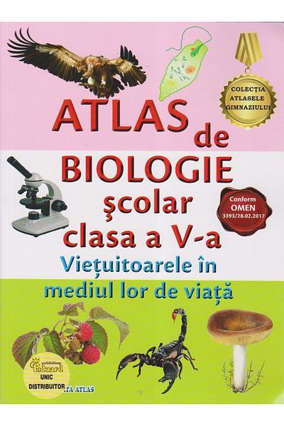Editura Eduard School Biology Atlas for Grade 5. Vietu