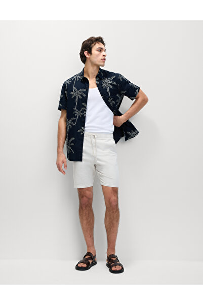 Marks & Spencer Saf Pamuklu Hawaii Gömleği