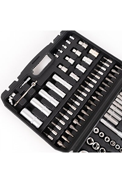 MACVI Toolset for Domestic and Auto Use, Screwdriver, Sockets, Extensions, Ratchet, 46 Pieces