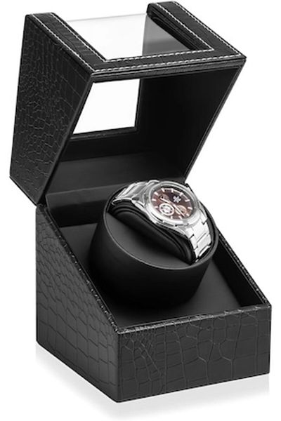 SMART GADGETS C&A Rotating Watch Storage Box, Premium Display, Double Slots, Dual-Power, Silent, Anti-Magnetic, Lux De