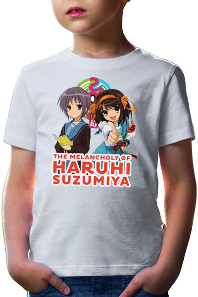 OEM Tricou copii Haruhi Suzumiya Yuki Book Read Sci-fi Cosplay Costume