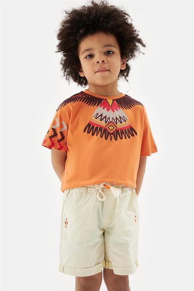 Nebbati Boy Ecru Shorts