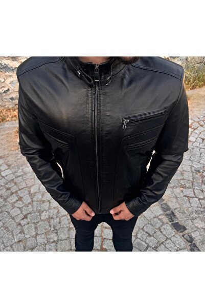 Dupont Dar Kesim Deri Ceket