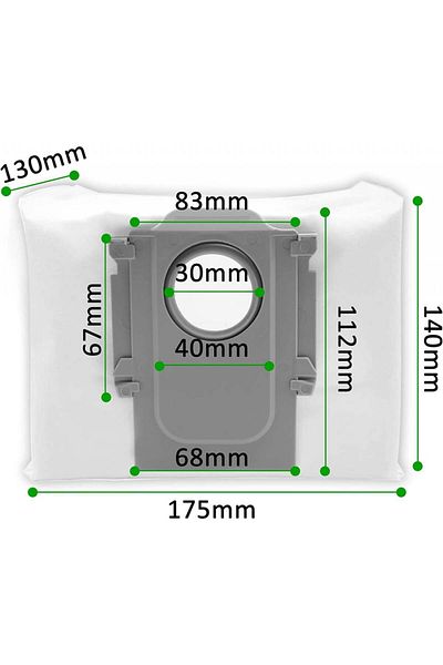 OEM Set de 6 filtre pentru aspirator R-oborock, plastic/textil, alb/gri, 17,5 x 14 x 13 cm