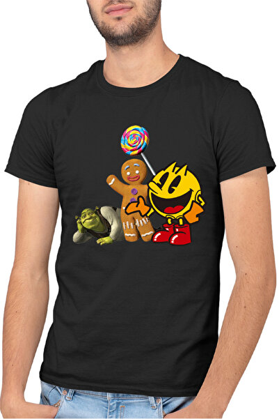 OEM Tricou barbati Pac Man Shrek Cookie Happy