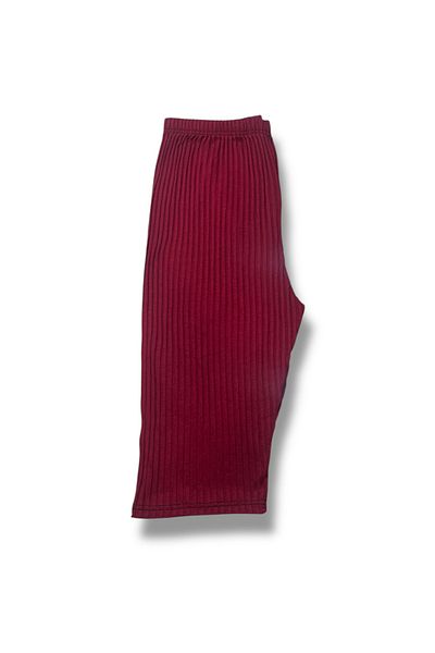Erdenay Tekstil Stretchy Ribbed Below Knee Plus Size Maternity Women's Capri