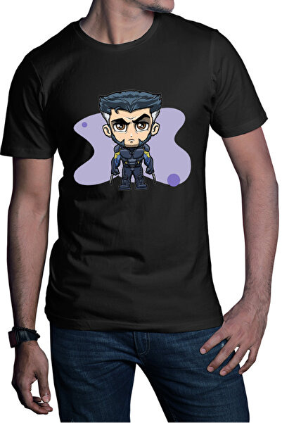 OEM Ανδρικό T-shirt Wolverine Chibi Anime Claws Angry