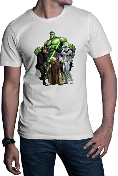 OEM Star Wars Luke Skywalker Incredible Hulk Jedi Yoda Ανδρικό T-Shirt