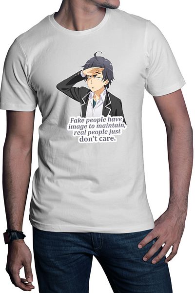 OEM Tricou barbati OreGairu Hikigaya Hachiman Fake Otaku