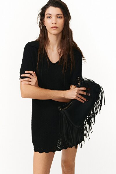 H&M Delik Desenli Triko Elbise